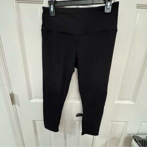 90 Degree by Reflex High‎ Waist Black Cropped Leggings - Size L
